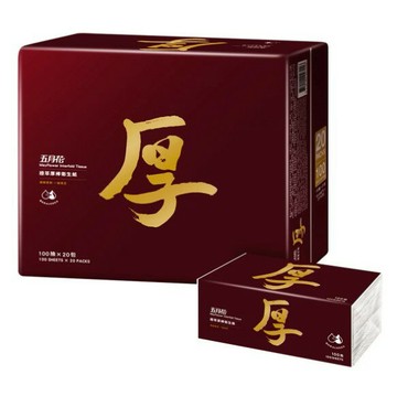 五月花極萃厚棒抽取式衛生紙 100 X 60入