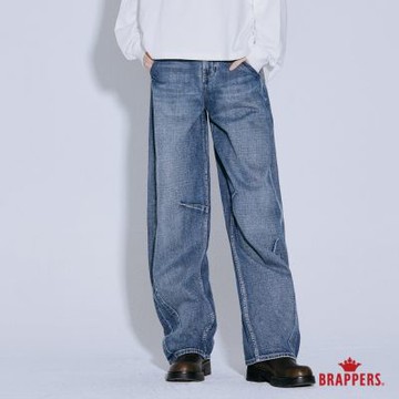 BRAPPERS 女款 Boy friend系列-全棉錐形牛仔褲-中藍