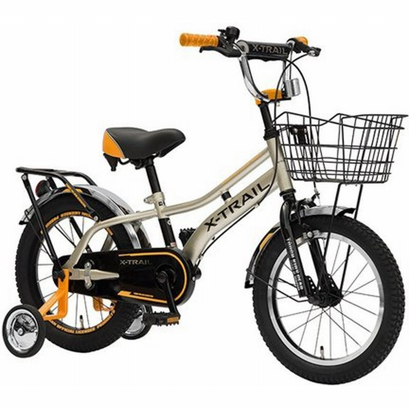 トイザらス限定 16インチ 子供用自転車 Xu2010TRAIL シルバー×オレンジ 