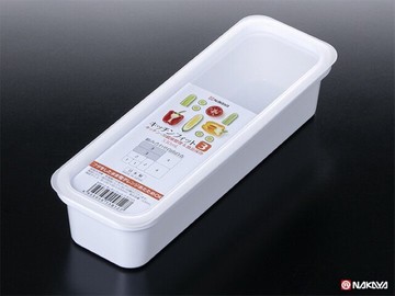 日本製【Nakaya】K581 純白細長型保鮮盒 530mL