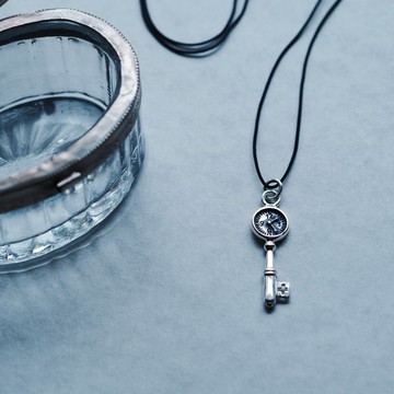 鑰匙 編繩 項鍊 925 銀