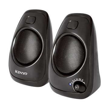 KINYO USB 多媒體音箱2件組 90 x 88 x 135mm 386g  US-207  黑色
