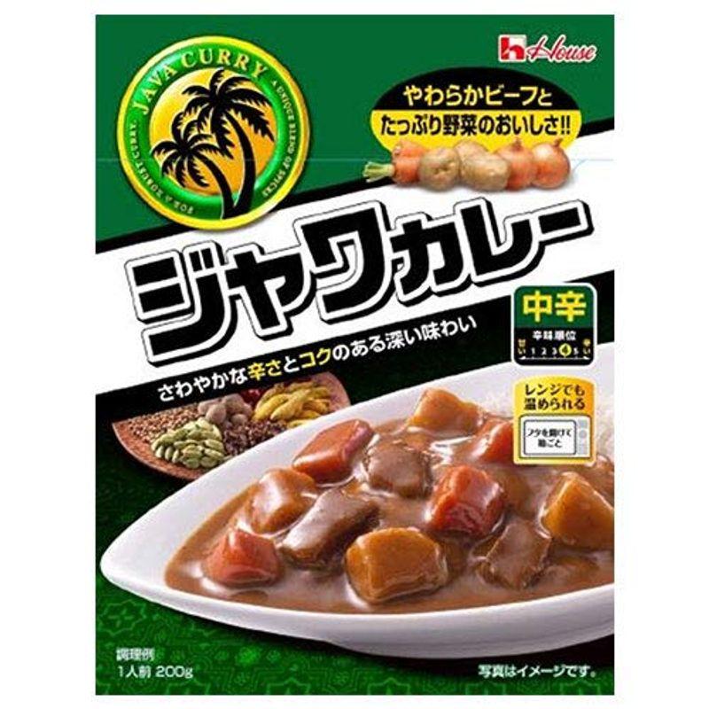 ハウス食品 レトルト ジャワカレー 中辛 200g×30個入×(2ケース)