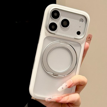 蘋果18Promax手機殼iphone17pro新款白色邊磨砂背板360磁吸支架16金屬鏡框按鍵全包15簡約防摔保護套