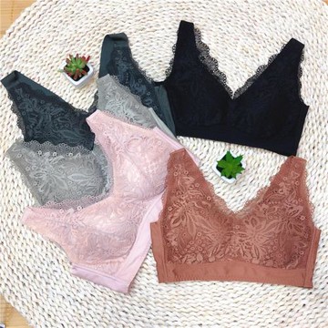 貝茵婷315無痕蕾絲透氣睡眠背心文胸無鋼圈薄杯舒適胸罩女性內衣