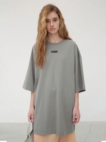 Oversized Half Sleeve T-shirt [Charcoal]