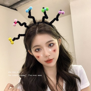 小魔女蒙娜發箍女搞怪扭扭棒頭箍萬聖節發飾裝飾發卡頭飾配飾飾品【淘夢屋】