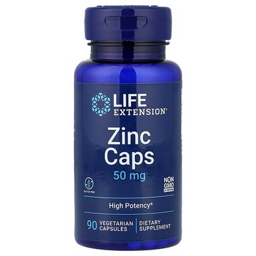 Life Extension, 優效鋅素食膠囊，50 毫克，90 粒裝