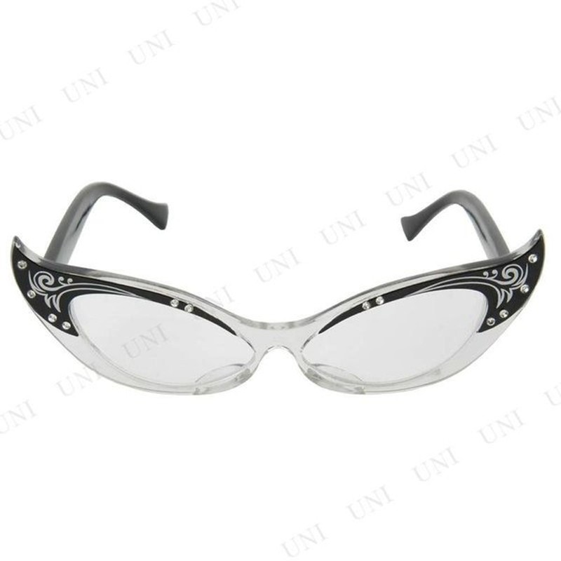 コスプレ 仮装 衣装 ハロウィン 眼鏡 おもしろメガネ ビンテージキャットアイ ブラック 通販 Lineポイント最大get Lineショッピング