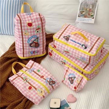 旅行收納袋可愛便攜衣服內衣鞋子整理包貼身衣物行李箱防水分裝包