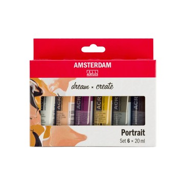 *需預訂 Royal Talens AMSTERDAM 壓克力20ML - 6色套組珍珠