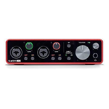 Focusrite Scarlett 2i2 USB Audio Interface (3rd Gen) with Mic Stand, Pop Filter ＆ XLR-XLR Cable Bundle（並行輸入品）