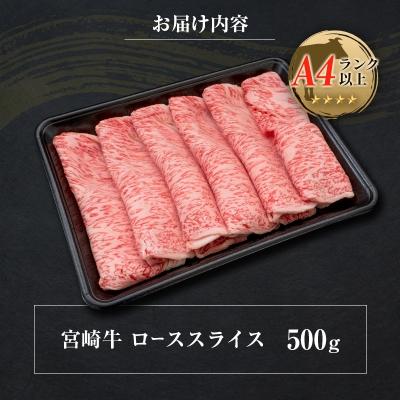 ふるさと納税 宮崎県 ◆宮崎牛ローススライス(500g)