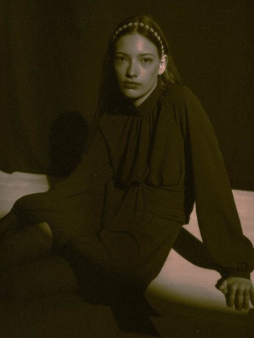 Tie Scarf Dress [Black]