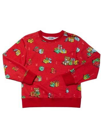 Printed Cotton Crewneck Sweatshirt