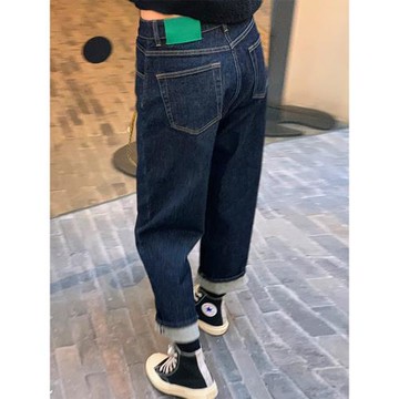 大碼牛仔褲女2025新款胖妹妹寬松顯瘦直筒老爹哈倫褲梨型身材褲子