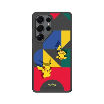 Galaxy S25 Ultra SolidSuit 黑 - 寶可夢 Pokemon - 皮卡丘與積木-繽紛版