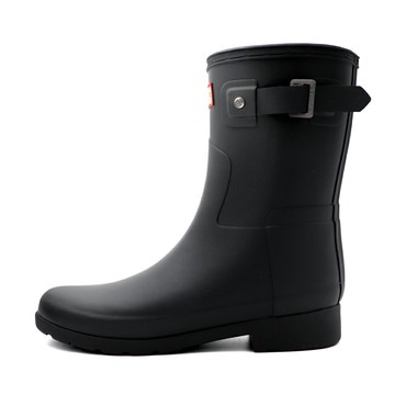 【全館滿額折】 HUNTER 黑色 字樣 霧面 防水 長靴 女款 J1396【新竹皇家WFS2200RMA-BLK】
