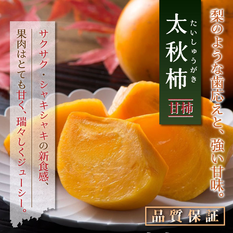 [予約 10月1日-11月30日の納品] 太秋柿 約 2kg 5-10玉 甘柿 かき たいしゅうがき 秋ギフト 愛媛 福岡 熊本 他 化粧箱 柿