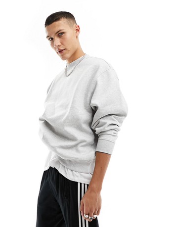 Weekday relaxed heavyweight sweatshirt in grey melange