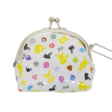 剪影款【日本進口正版】皮卡丘 伊布 半月型 珠扣包 零錢包 神奇寶貝 PIKACHU - 190089