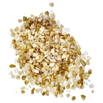 紅運當家 天然招財黃水晶碎石 0.5~1.5公分 1000公克  天然黃白色澤  1包