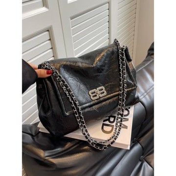 高級感復古包包女包2025新款流行爆款鏈條單肩包大容量通勤托特包