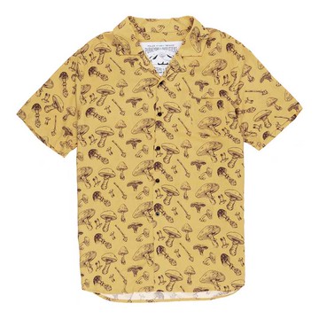 【POLER風格夏日感謝祭】夏威夷衫 / 柔軟涼感嫘縈襯衫 - 蘑菇棕 Size : XL