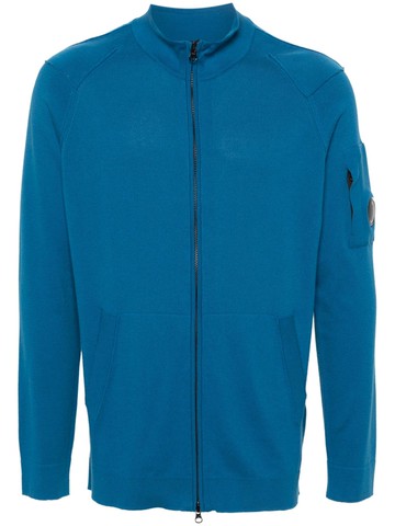 C.P. Company - Lens fine-knit cotton cardigan - men - Cotton - 52 - Blue
