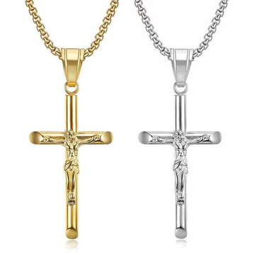 Jpqueen 耶穌十字架神聖信仰項鍊(2色2款可選)