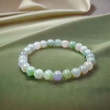 多彩翡翠手珠 | 天然緬甸玉A貨翡翠 | 送禮