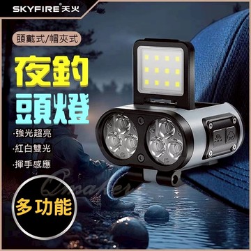 釣魚 頭燈  💕免運   帽夾燈 帽沿燈 強光頭燈 夾帽燈 輕量頭燈 感應頭燈 釣魚燈 露營燈 【SF-3007】