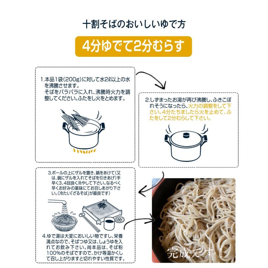 十割そば そば 12人前 そば200g×6(12人前・十割そば)