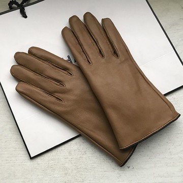 現貨+預購 真皮手套保暖手套-綿羊皮純色加絨簡約女手套3色74by5【獨家進口】【米蘭精品】