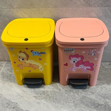 【臺灣-出貨】小馬寶莉垃圾桶家用廚房衛生間臥室客廳大容量高顏值腳踏按壓雙開