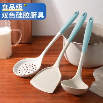 湯勺家用耐高溫食品級硅膠盛湯粥勺不粘鍋大號加厚長柄勺子