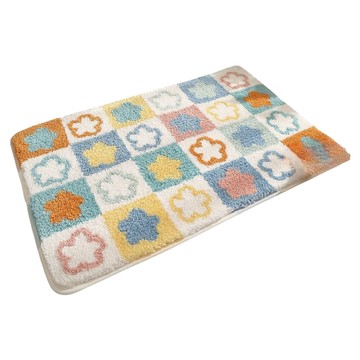 小麥購物 厚植絨速乾防滑墊地墊  1個  花季 多色  80 x 50 x 1.5cm