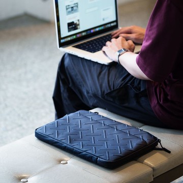 Juno 鐵花筆電包 MacBook 14 吋-藍色