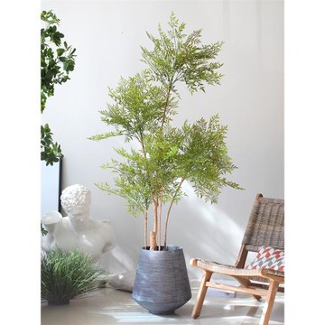 仿真綠植南天竹花盆栽北歐家居客廳落地植物室內仿真裝飾假綠植樹