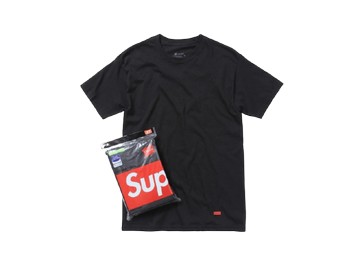 HANES TAGLESS T-SHIRT 3 PACK BLACK