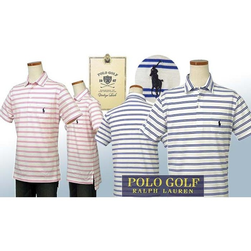 POLO Golf Ralph Lauren ミドルポニー ポケット付 半袖ボーダー