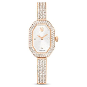 Swarovski 施華洛世奇 Dextera Bangle 奢華八角形設計時尚計時腕表  5672992/ 玫瑰金色款 /30.5mm x 19mm｜樂天領券現折★全館特惠中★指定刷卡回饋10%
