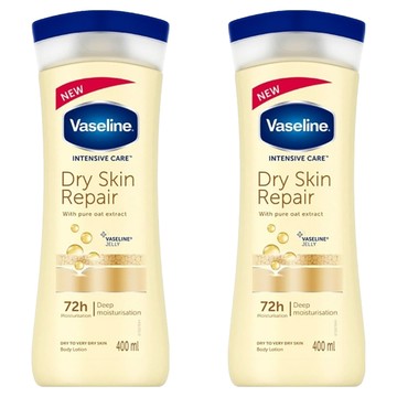 Vaseline 凡士林 潤膚乳液 全效滋潤 乾性皮膚修復 含純燕麥提取物 72小時保濕  400ml  2瓶