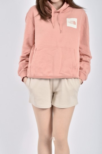 (L) the north face棉質純棉連帽內刷毛粉色長袖上衣