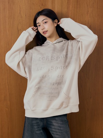 金蔥歌德英文排版長帽T