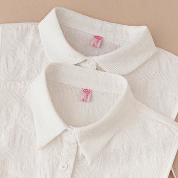 純棉假領子女2025春秋肌理假領百搭木耳邊多功能襯衣領立領襯衫領