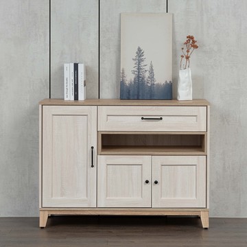 【H&D東稻家居】韓研守4尺餐櫃下座/置物櫃/碗盤櫃