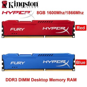 金士頓 HyperX FURY 8GB DDR3 1600Mhz 1866Mhz 240Pin 1.5V DIMM 臺式