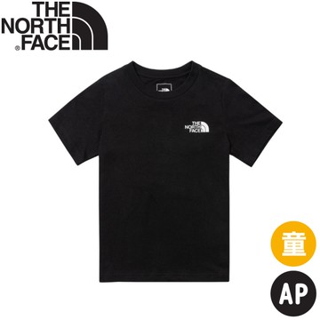 【The North Face 美國 童 短袖T AP《黑》】899E/登山/夏季/純棉/短T