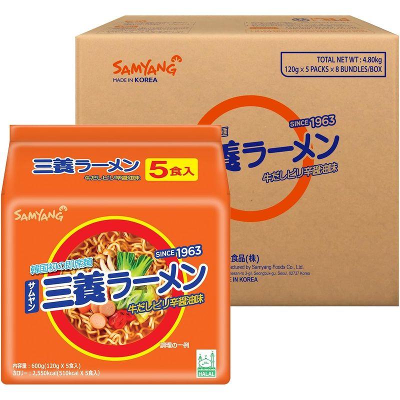 三養ラーメン 袋麺 牛だしピリ辛醤油味 40個セット 120g×40個